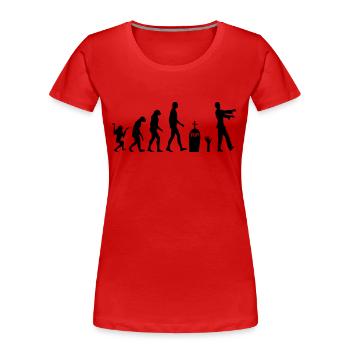 Zombie Evolution 2 - Women's Premium Organic T-Shirt - red - Front - Mia (176cm)