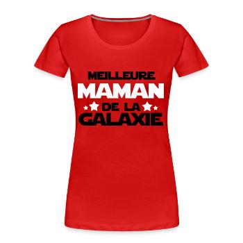 meilleure maman - T-shirt bio Premium Femme - rouge - Devant - Mia (176cm)