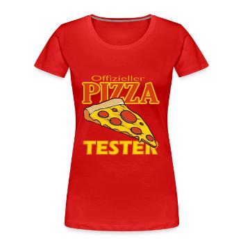 Offizieller Pizza Tester Italien Pizza Liefern - Frauen Premium Bio T-Shirt - Rot - Vorne - Mia (176cm)