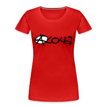 aloha - Frauen Premium Bio T-Shirt - Rot - Vorne - Mia (176cm)