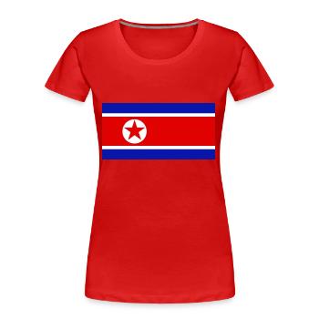 NORDKOREA KOREA SEOUL GESCHENK T-SHIRT - Frauen Premium Bio T-Shirt - Rot - Vorne - Mia (176cm)