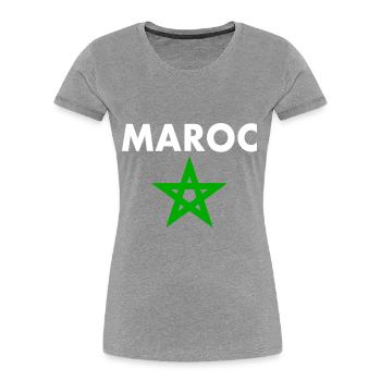 Maroc - T-shirt bio Premium Femme - bleu marine - Devant - Mia (176cm)