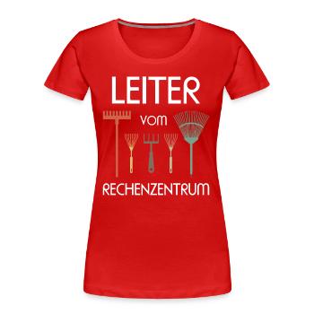 Leiter vom Rechenzentrum Garten Gärtner Geschenk - Frauen Premium Bio T-Shirt - Rot - Vorne - Mia (176cm)