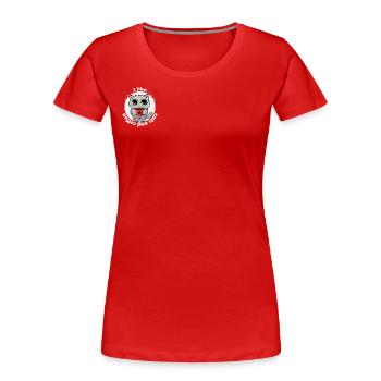 Cats and coffee love - Women's Premium Organic T-Shirt - red - Front - Mia (176cm)
