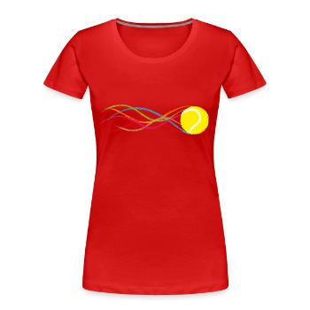Splash frais balle de tennis motif de tennis - T-shirt bio Premium Femme - rouge - Devant - Mia (176cm)