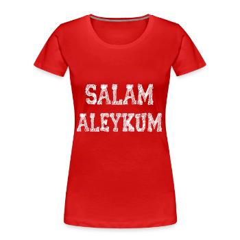 Salam Aleykun - Women's Premium Organic T-Shirt - red - Front - Mia (176cm)