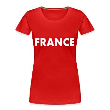France - T-shirt bio Premium Femme - rouge - Devant - Mia (176cm)