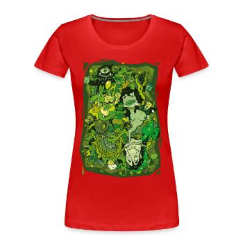 lsd_absinth - Frauen Premium Bio T-Shirt - Rot - Vorne - Mia (176cm)