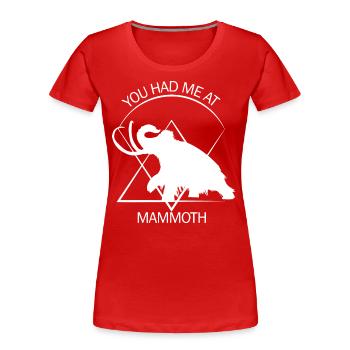 Lustiges Mammut Steinzeit Eiszeit Design Urzeit - Frauen Premium Bio T-Shirt - Rot - Vorne - Mia (176cm)