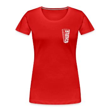 Schorleglas white - Frauen Premium Bio T-Shirt - Rot - Vorne - Mia (176cm)