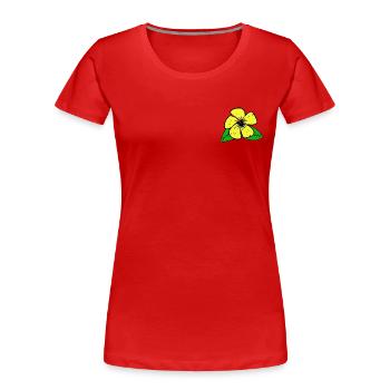 Tropical flower - Women's Premium Organic T-Shirt - red - Front - Mia (176cm)