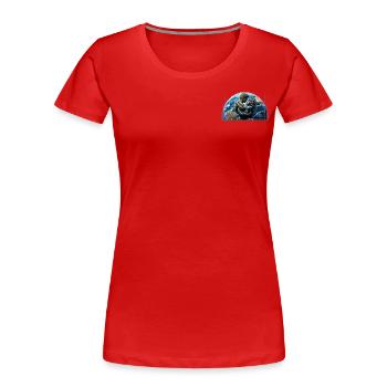 L’homme et la femme de la terre – Les éléments de la nature - T-shirt bio Premium Femme - rouge - Devant - Mia (176cm)