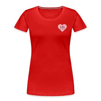 It's okay not to be okay - Frauen Premium Bio T-Shirt - Rot - Vorne - Mia (176cm)