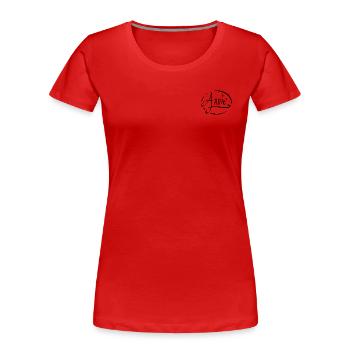 Annie - Frauen Premium Bio T-Shirt - Rot - Vorne - Mia (176cm)
