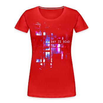 Vaporwave Aesthetics Tokyo - Women's Premium Organic T-Shirt - red - Front - Mia (176cm)