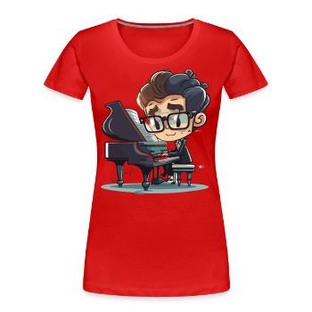 Klassischer Virtuose - Frauen Premium Bio T-Shirt - Rot - Vorne - Mia (176cm)