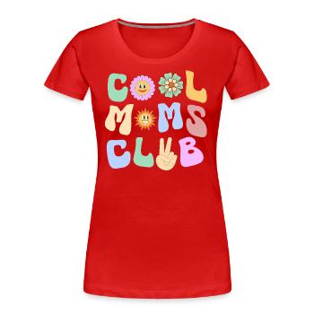 Cool Moms Club - verspieltes Design - Frauen Premium Bio T-Shirt - Rot - Vorne - Mia (176cm)