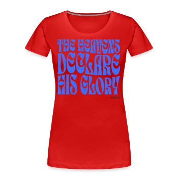 Christentum Christlicher Bibelvers - Frauen Premium Bio T-Shirt - Rot - Vorne - Mia (176cm)