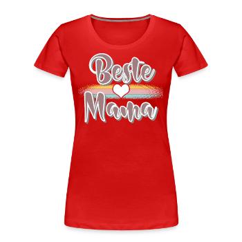 Mama - Frauen Premium Bio T-Shirt - Rot - Vorne - Mia (176cm)