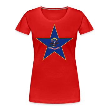 T-shirt de fan du Dakota du Nord – Parfait pour les fans - T-shirt bio Premium Femme - rouge - Devant - Mia (176cm)