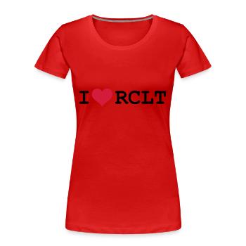 IRCLT❤ - Women's Premium Organic T-Shirt - red - Front - Mia (176cm)