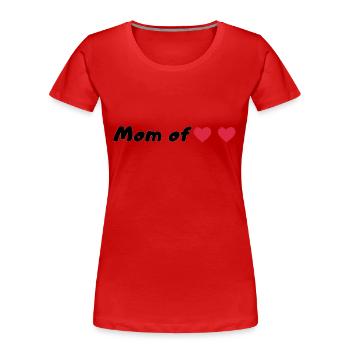 Mutter von zwei Kindern - Frauen Premium Bio T-Shirt - Rot - Vorne - Mia (176cm)