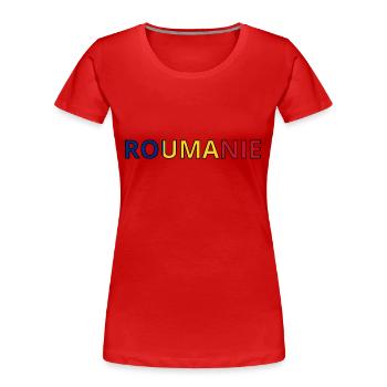 Flag of Romania - Women's Premium Organic T-Shirt - red - Front - Mia (176cm)