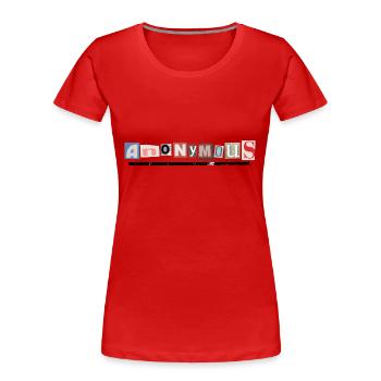 Anonymous - Frauen Premium Bio T-Shirt - Rot - Vorne - Mia (176cm)