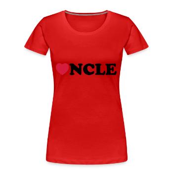 Uncle heart - Frauen Premium Bio T-Shirt - Rot - Vorne - Mia (176cm)