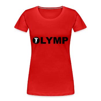 Olymp Berg der Götter und der Kräfte. Bodybuilder - Frauen Premium Bio T-Shirt - Rot - Vorne - Mia (176cm)