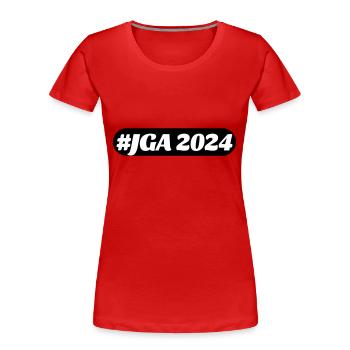 Jga 2024 - Frauen Premium Bio T-Shirt - Rot - Vorne - Mia (176cm)