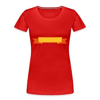 ribbon - Women's Premium Organic T-Shirt - red - Front - Mia (176cm)