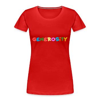 Großzügigkeit positives Denken - Frauen Premium Bio T-Shirt - Rot - Vorne - Mia (176cm)