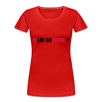 FILM LOOK - Women's Premium Organic T-Shirt - red - Front - Mia (176cm)