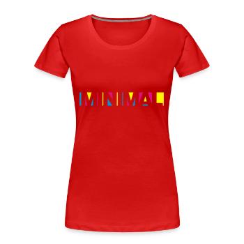 minimale inverti 3c - T-shirt bio Premium Femme - rouge - Devant - Mia (176cm)