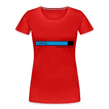 loading / loading bar / pc / download - Women's Premium Organic T-Shirt - red - Front - Mia (176cm)