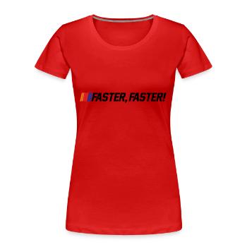 RAPIDE - T-shirt bio Premium Femme - rouge - Devant - Mia (176cm)