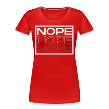 Nope - Women's Premium Organic T-Shirt - red - Front - Mia (176cm)