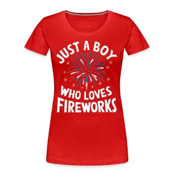Pyrotechniker Feuerwerk Pyrotechnik - Frauen Premium Bio T-Shirt - Rot - Vorne - Mia (176cm)