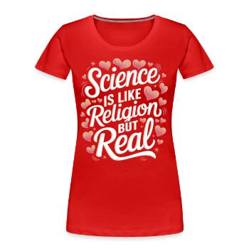 Atheismus Atheist Anti-Religion Agnostiker - Frauen Premium Bio T-Shirt - Rot - Vorne - Mia (176cm)