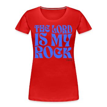 Christentum Christlicher Bibelvers - Frauen Premium Bio T-Shirt - Rot - Vorne - Mia (176cm)