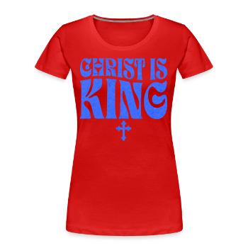 Christliches inspirierendes Zitat - Frauen Premium Bio T-Shirt - Rot - Vorne - Mia (176cm)