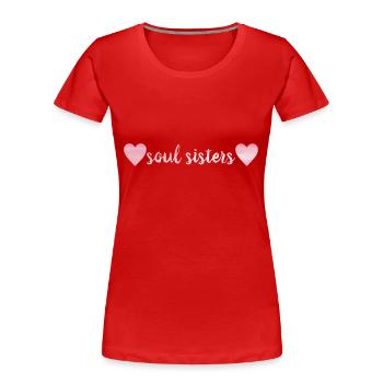 Amour - T-shirt bio Premium Femme - rouge - Devant - Mia (176cm)