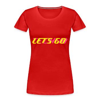 let's go techno - Women's Premium Organic T-Shirt - red - Front - Mia (176cm)
