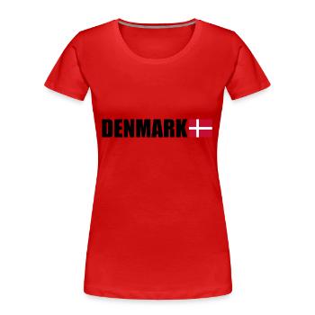 Denmark - Women's Premium Organic T-Shirt - red - Front - Mia (176cm)