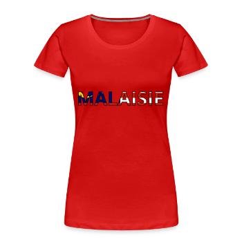 Flag of Malaysia - Women's Premium Organic T-Shirt - red - Front - Mia (176cm)