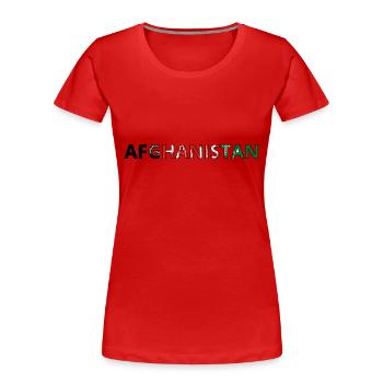 Flag of Afghanistan - Women's Premium Organic T-Shirt - red - Front - Mia (176cm)