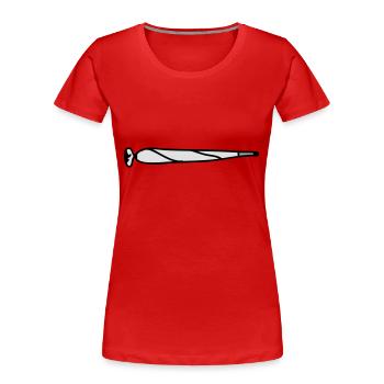 Joint - Frauen Premium Bio T-Shirt - Rot - Vorne - Mia (176cm)
