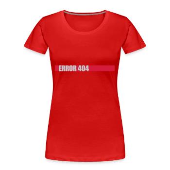 Netzwerk verloren Error 404 - Frauen Premium Bio T-Shirt - Rot - Vorne - Mia (176cm)