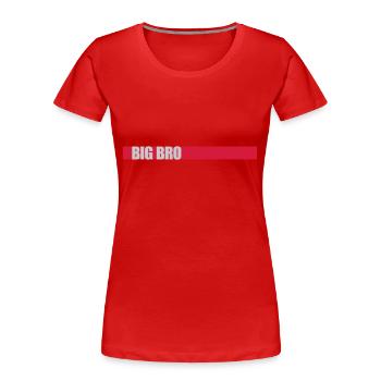 Big Bro Bar Logo - T-shirt bio Premium Femme - rouge - Devant - Mia (176cm)